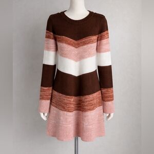 Beautees Cozy Brown Girls Knit Sweater Dress Size 12. Nwot.